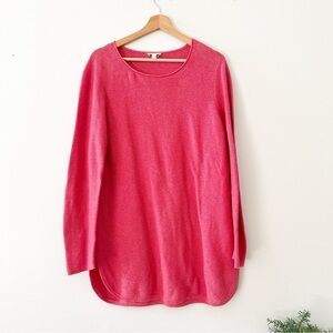 Eileen Fisher Women's Organic Cotton Blend Pink tunic Long Sleeve size Medium